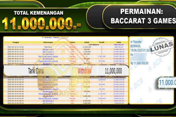 BACCARAT 3 GAMES