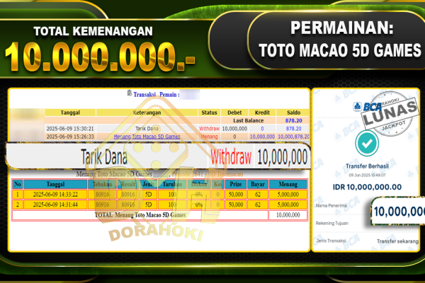 TOTO MACAO 5D GAMES